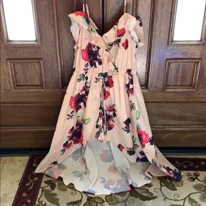 High low midi floral dress !!